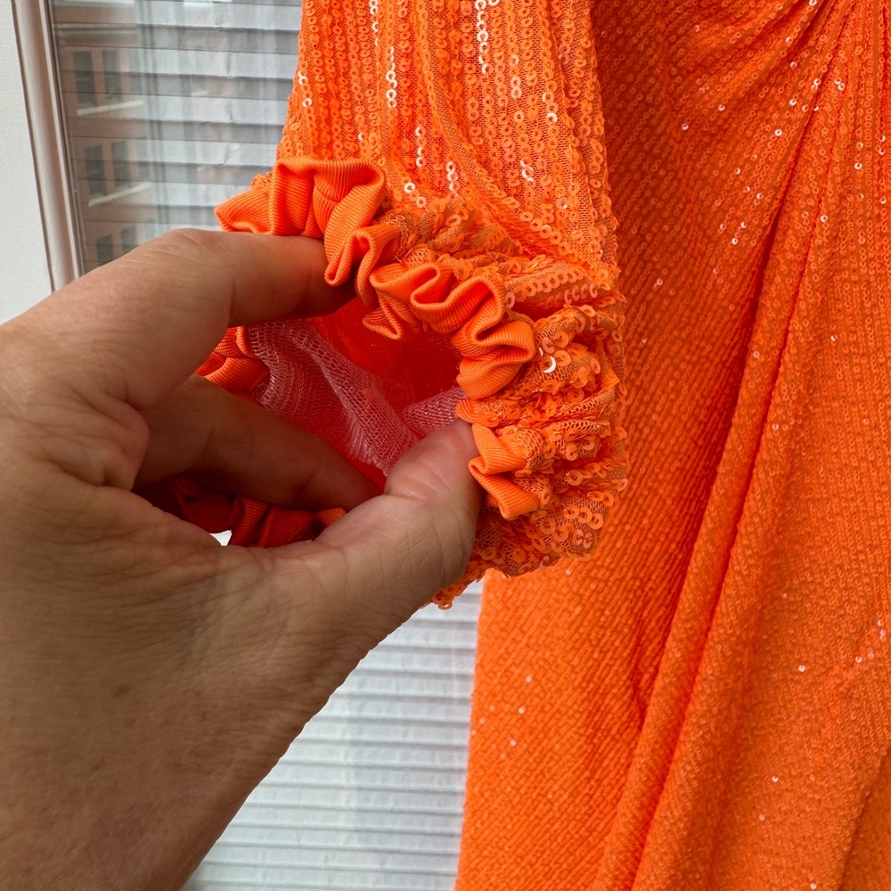 Rotate orange sequin dress - Picture 3 of 15